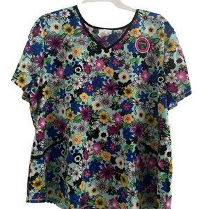 Floral Scrub Top NEW Women’s XL